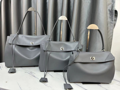 Leather tote bag