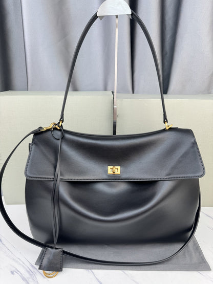 Leather tote bag
