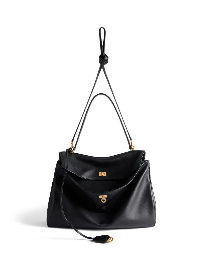 Leather tote bag