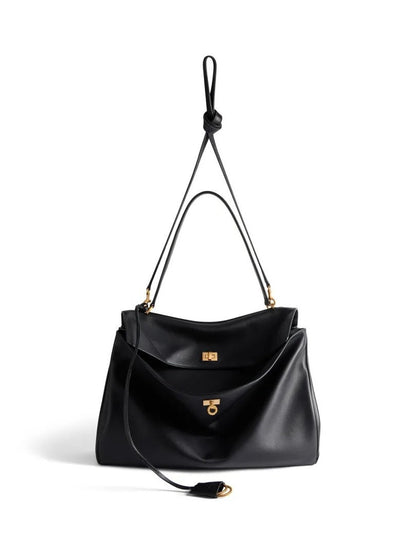 Leather tote bag