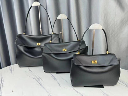 Leather tote bag