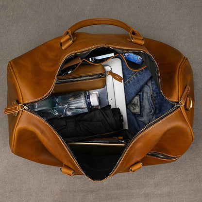 leather travel bag