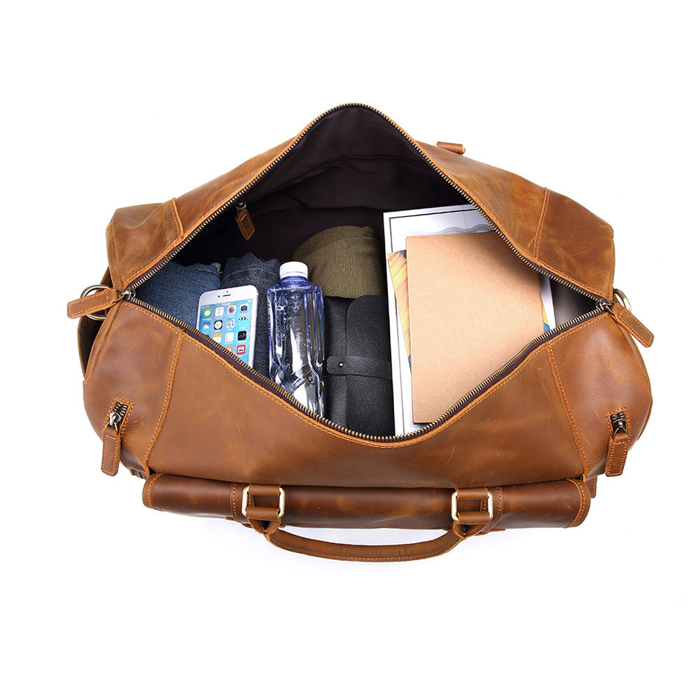 leather travel bag