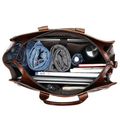 Leather travel bag