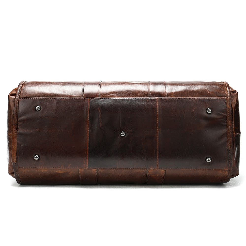 Leather travel bag