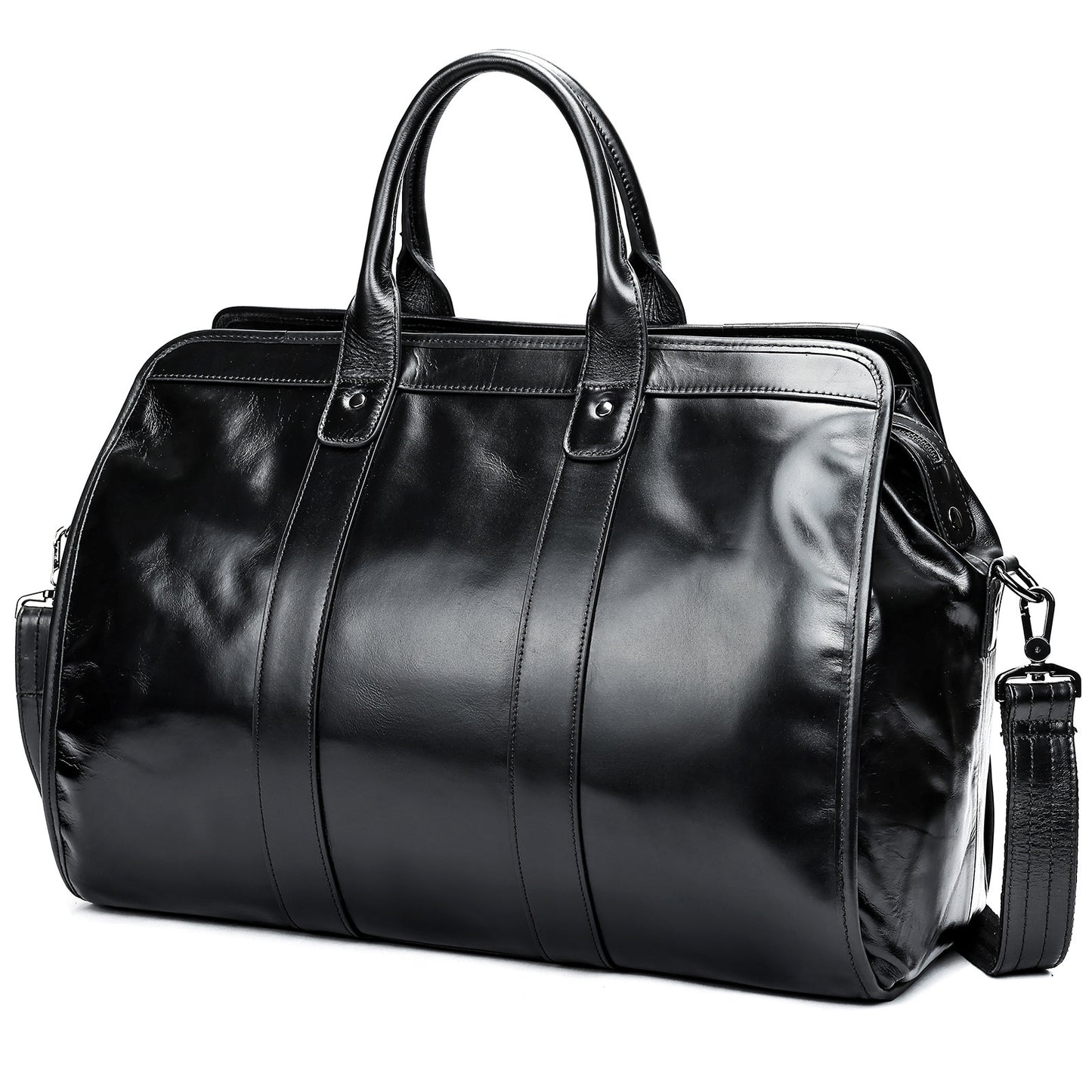 Leather travel bag