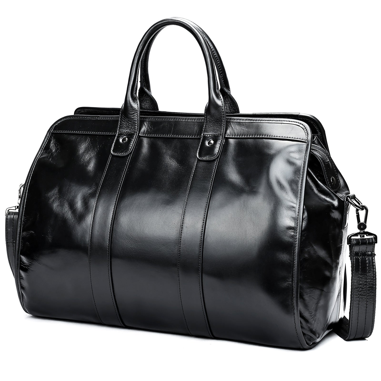 Leather travel bag