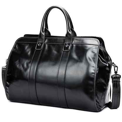 Leather travel bag