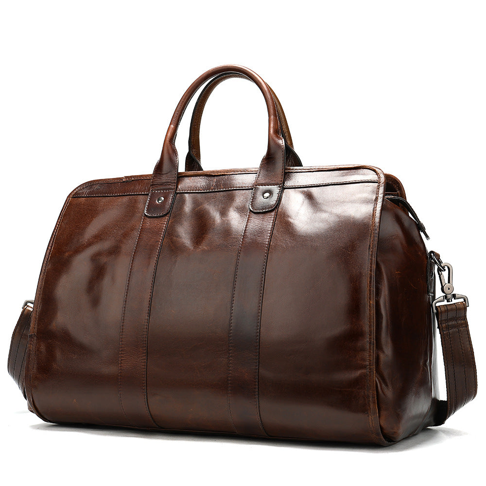 Leather travel bag