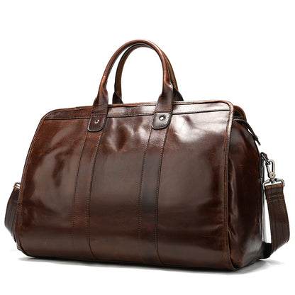 Leather travel bag