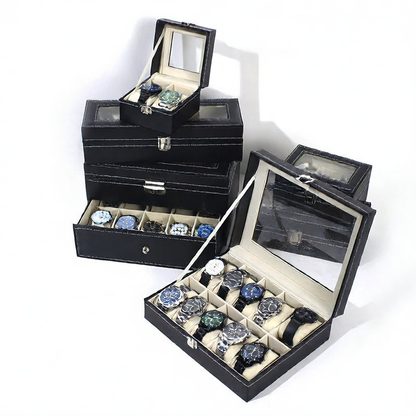 Leather watch box