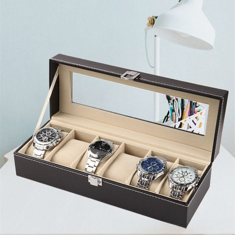 Leather watch box