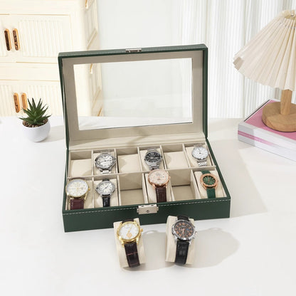 Leather watch box