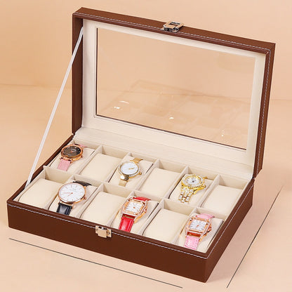 Leather watch box