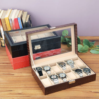 Leather watch box