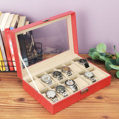 Leather watch box