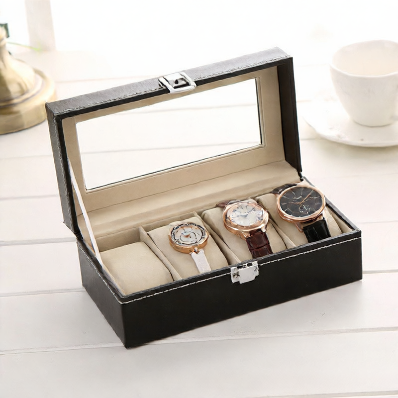 Leather watch box