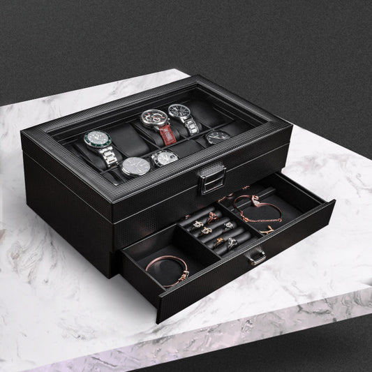Leather Watch Jewelry Integrated Storage Box