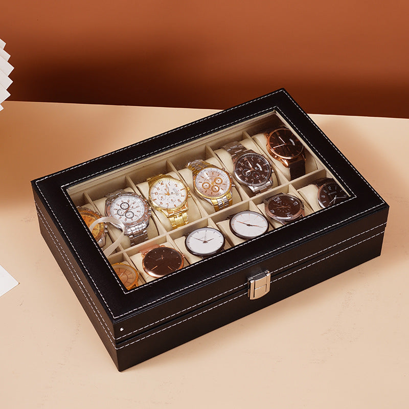 Leather Watch Storage Box Display Case