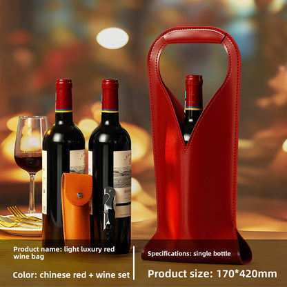 Leather Wine Bottle Bag Gift Packaging