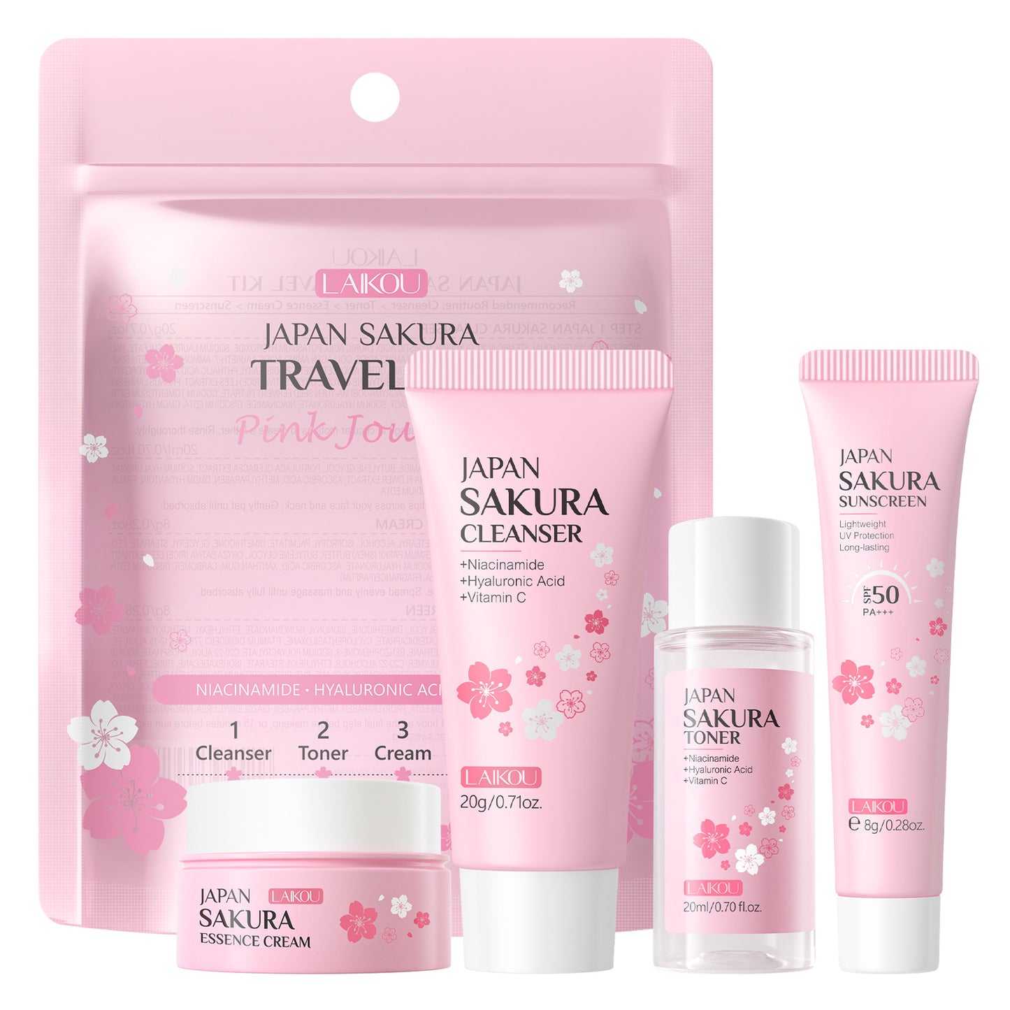 Lecco Sakura Skincare Travel Set