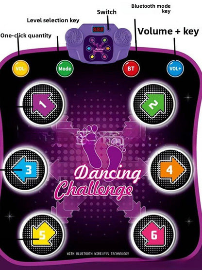 LED Bluetooth Rechargeable Dance Mat with Music