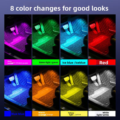 LED Car Ambient Light Fiber Optic Strips with App Control