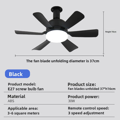 LED Ceiling Fan Light with Remote and Dimmable Lighting