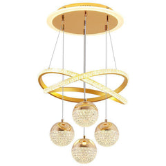 Golden four balls-chassis glowing
