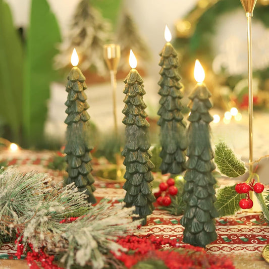 LED Christmas Pine Cone Simulation Candle Light with Remote