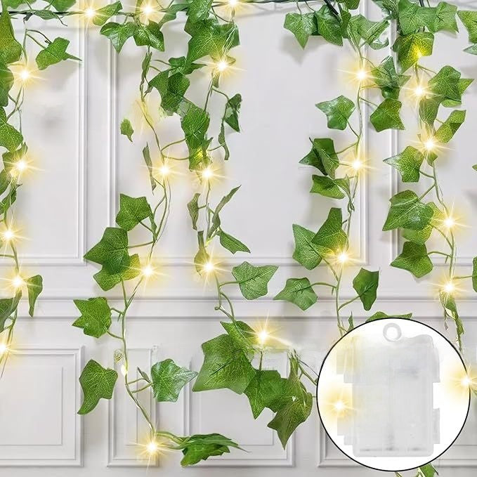 LED Copper Wire Leaf String Lights