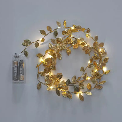 LED Decorative Leaf String Lights