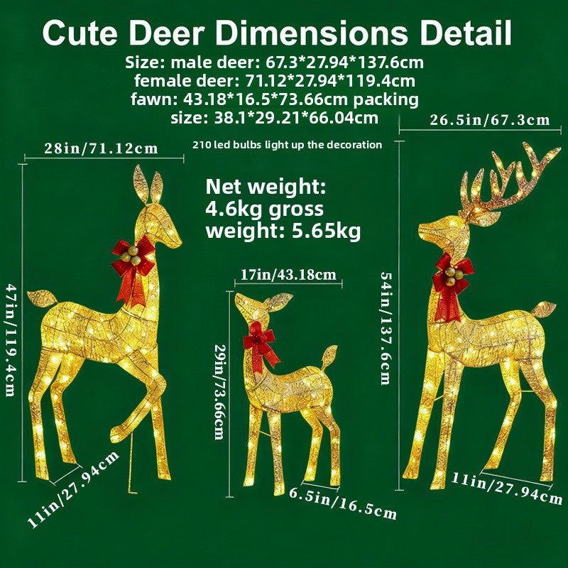 LED deer ornament