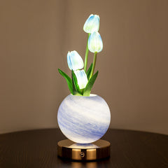 Blue tulip blue pot