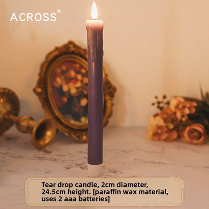 LED Electronic Candle Purple Decorative Lighting