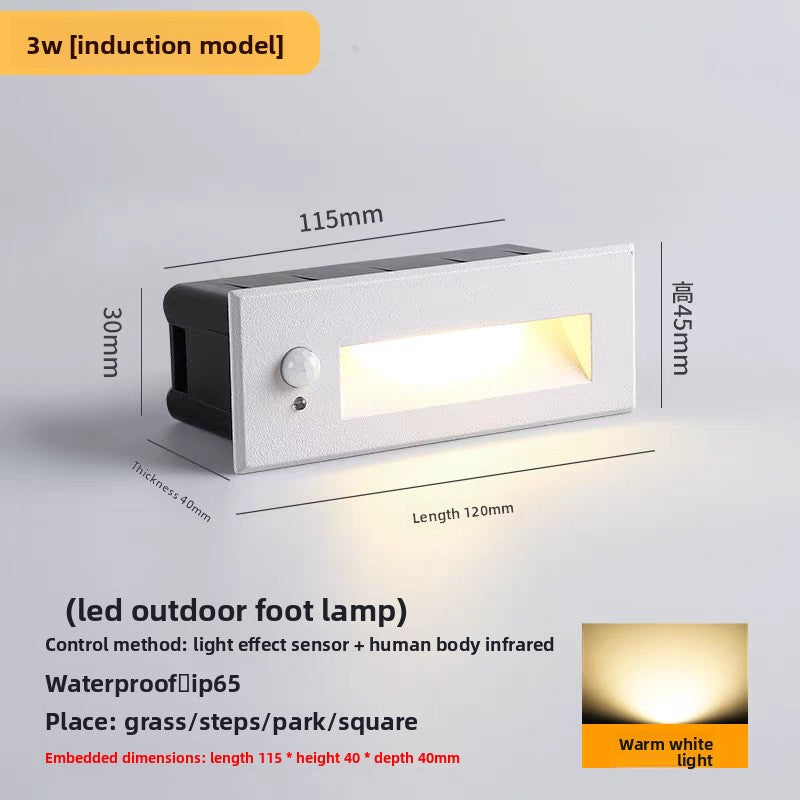 LED Embedded Outdoor Motion Sensor Wall Light
