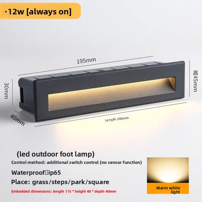 LED Embedded Outdoor Motion Sensor Wall Light