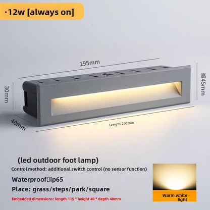 LED Embedded Outdoor Motion Sensor Wall Light