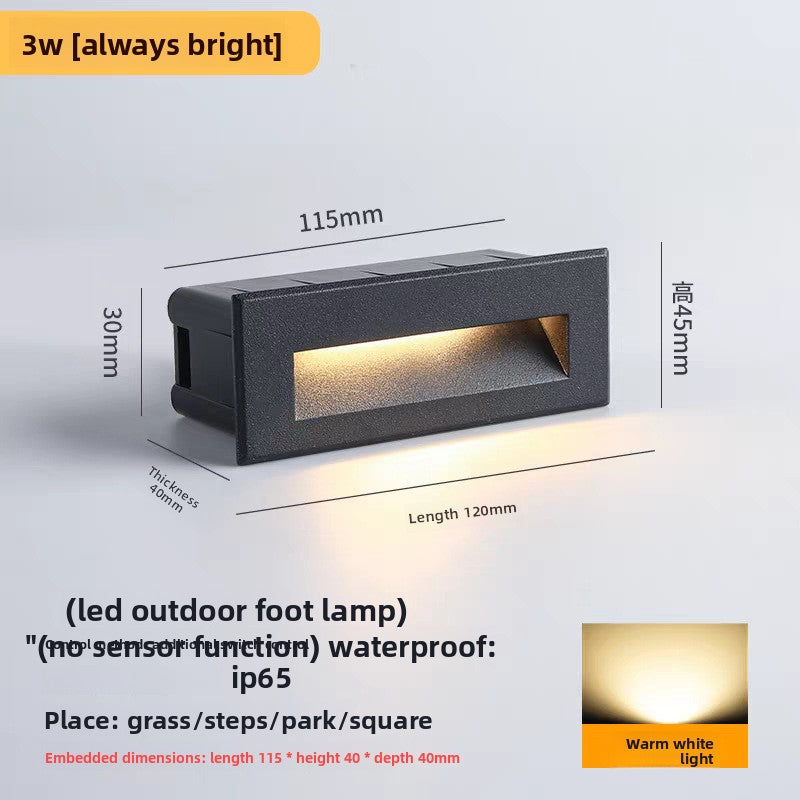 LED Embedded Outdoor Motion Sensor Wall Light