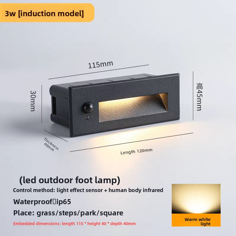 LED Embedded Outdoor Motion Sensor Wall Light