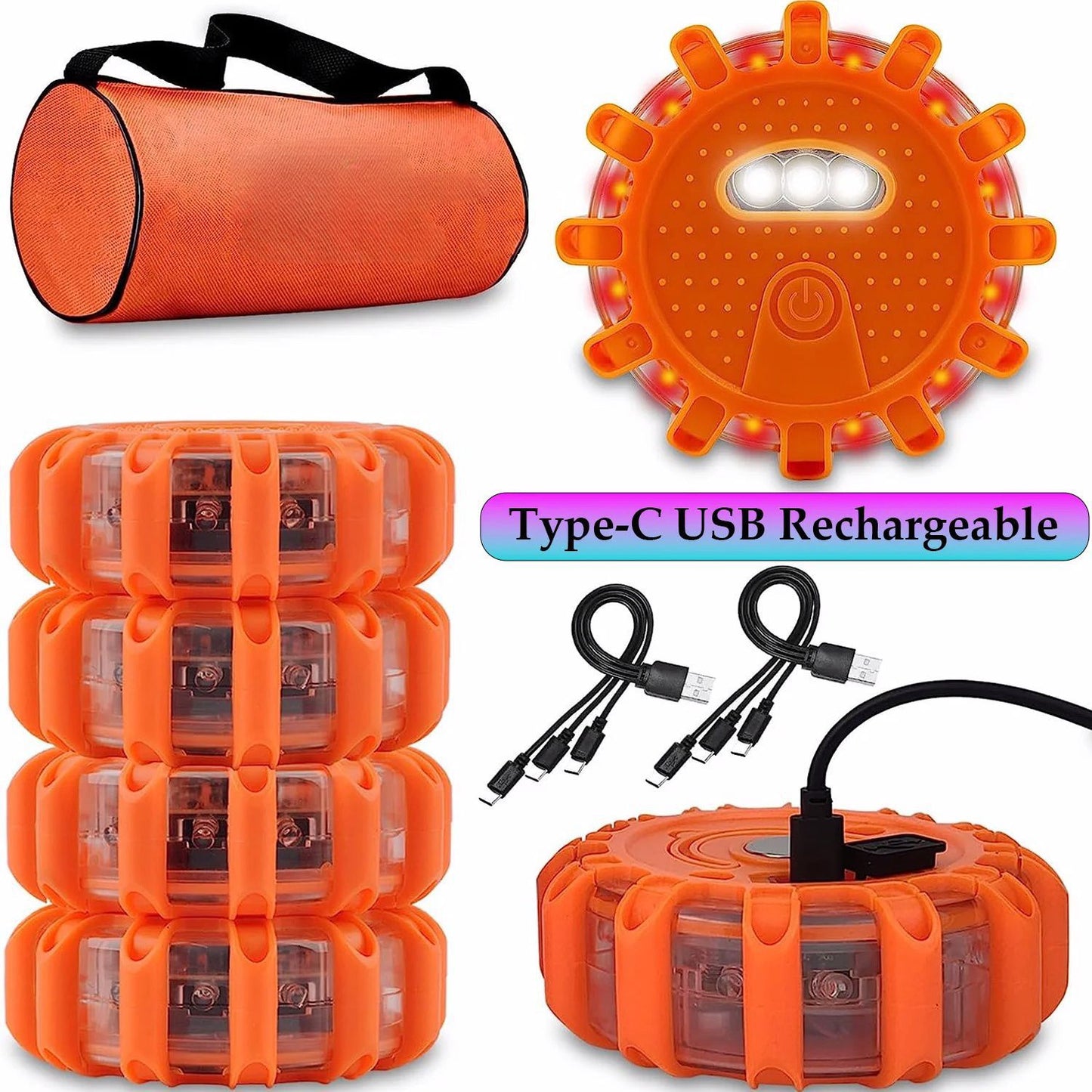LED Emergency Warning Light with Magnetic Base