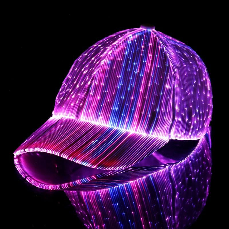 LED Fiber Optic Light Up Baseball Cap