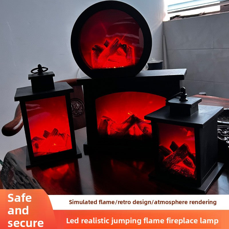 LED Flame Effect Decorative Lantern