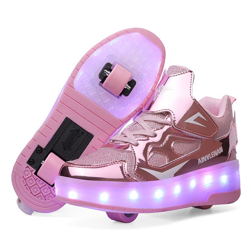 LED Flash Rolling Shoes for Adults