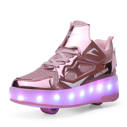 LED Flash Rolling Shoes for Adults
