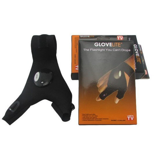 LED flashlight fishing gloves