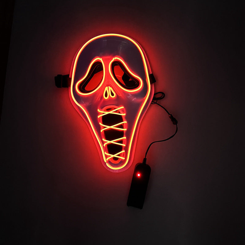 LED Glow Horror Scream Mask for Halloween