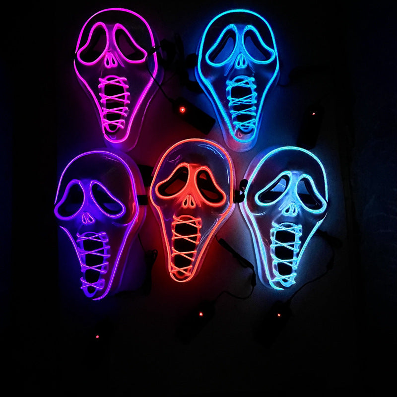 LED Glow Horror Scream Mask for Halloween