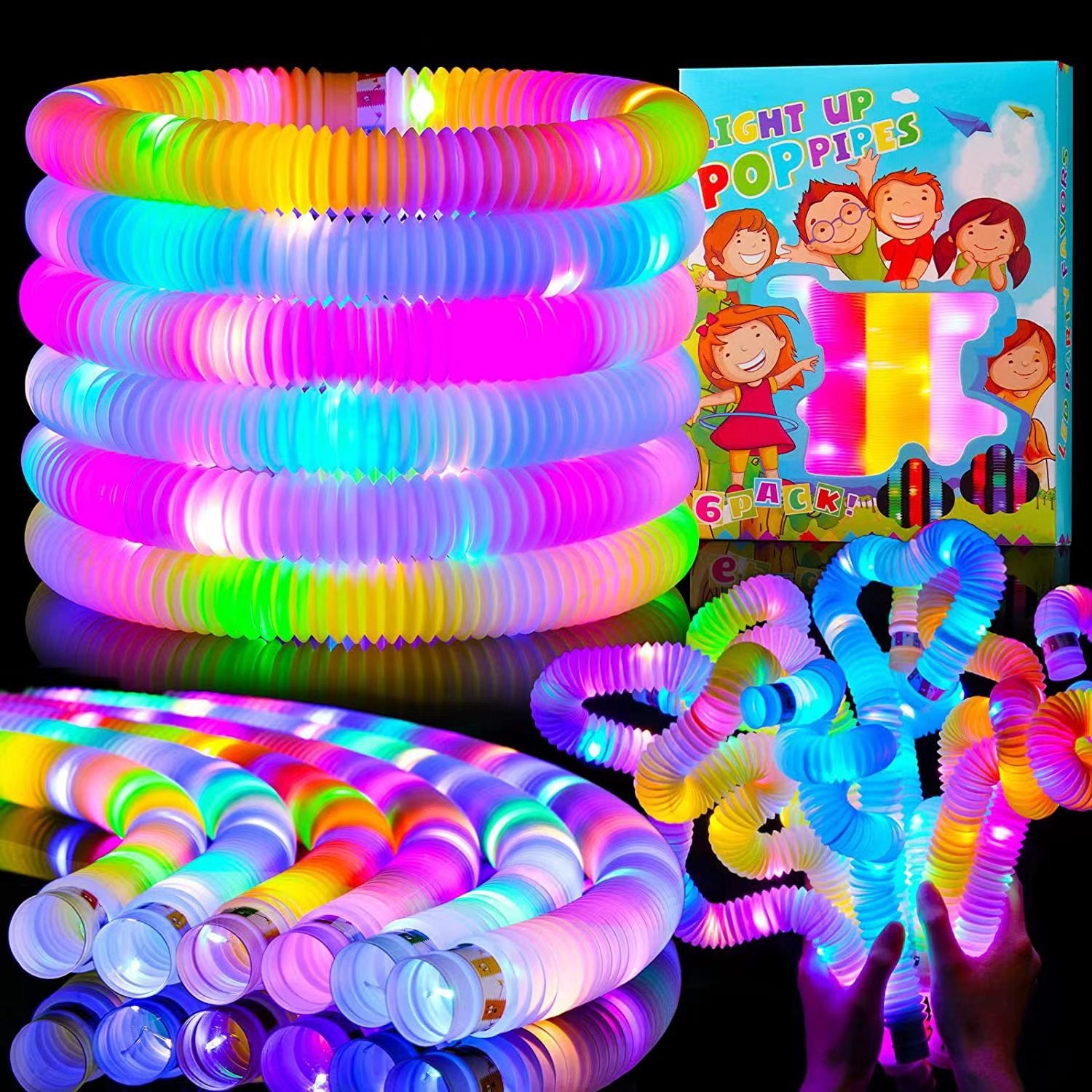 LED Glowing Telescopic Tube Stress Relief Toy