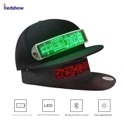 Led hat luminous advertising hat display screen